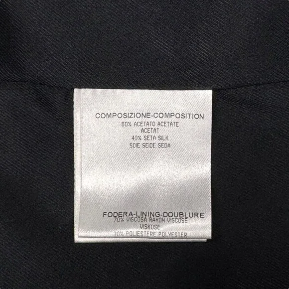 Gucci Black Mini Skirt SZ 6 Black Silk Blend Zipper Contemporary Designer